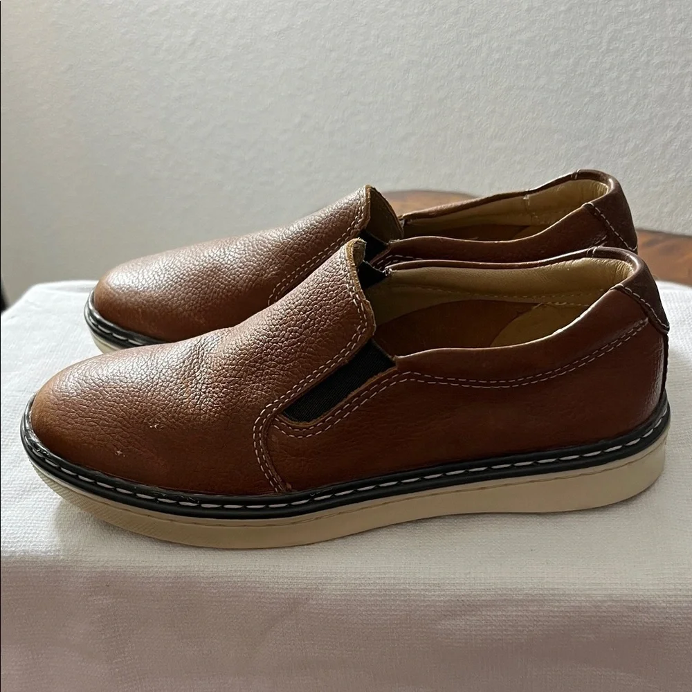 Johnston & Murphy Tan Leather Slip-On Loafers